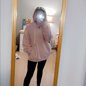 Baby pink Sherpa hoodie